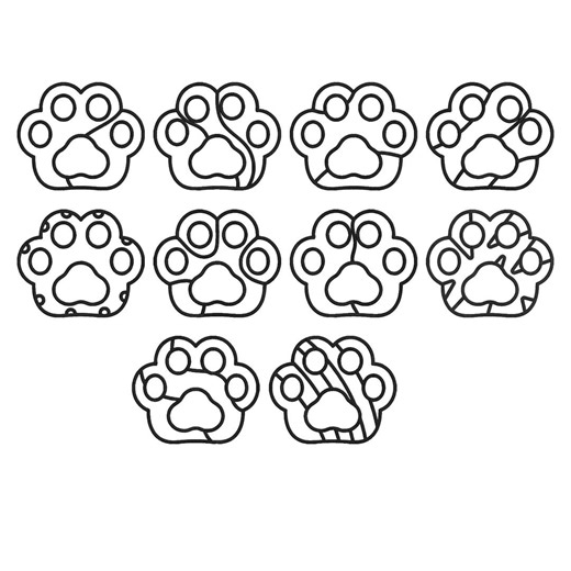 Dog Paw Print Embroidery Design, Pet Outline Machine Embroidery File, Instant Download - Etsy