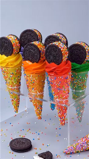 Fresh cake and ice cream dessert creation