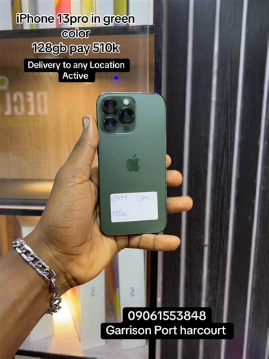 iPhone 13pro in green color 128gb pay 510k #fyppppppppppppppppppppppp #viral #portharcourt #iphonetricks #relatablecontent
