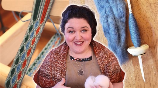 From spinning to weaving: Tablet weaving with handspun yarn