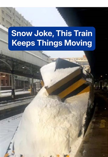 Snowplow Trains Clear Tracks in Northern Scotland