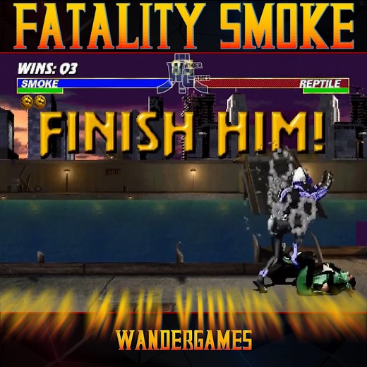 Falality Clássico do Smoke. Smoke's Classic Faality. #MortalKombatTrilogy #mk3 #mortalkombat #UMK3 #retro | Wander Games