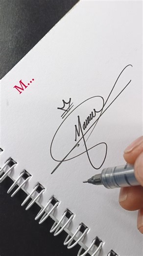 Creative M Signature Design ✍️ | Easy & Elegant Autograph Tutorial #Shorts