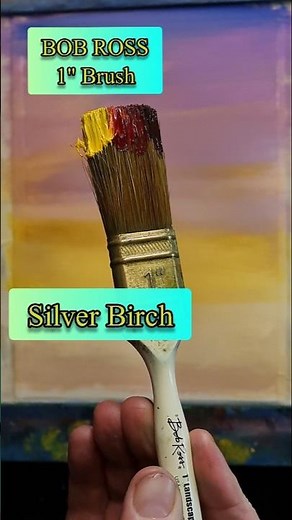 Bob Ross 1 inch brush easy tree #bobross #shortsart