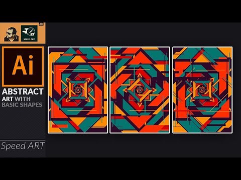 Abstract vector painting in Adobe Illustrator | Speed Art