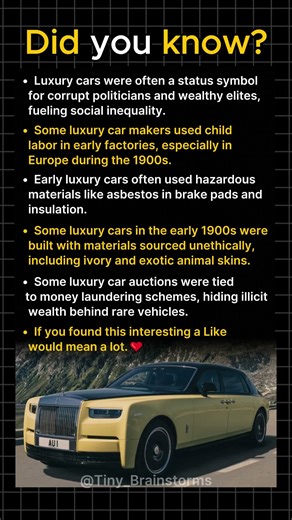 The Dark History of Luxury Cars