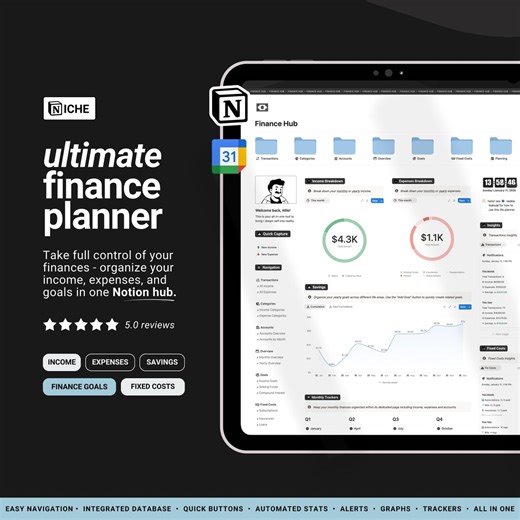 Notion Finance Planner Template | Personal Finance Tracker & Budget Planner | All-in-one Financial Dashboard | Bills, Savings and Goals - Etsy Canada