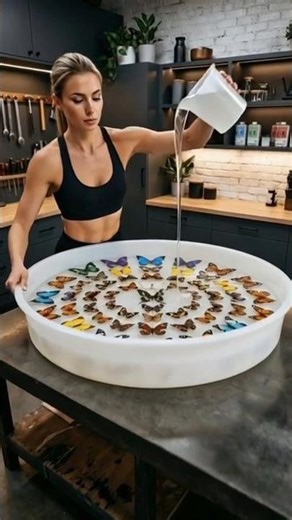 Stunning Batterflys🦋 Epoxy Coffee Table | Step by Step Tutorial #design #satisfyingvideo #table