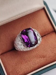 4.3K views · 15 reactions | Natural Amethyst Silver Ring For Male & Female Both | Leelabai Jewels | Facebook