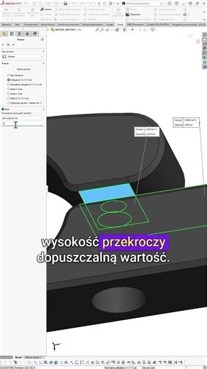 Ostrzeżenie ‼️ Sensory monitorują wynik pomiaru w SOLIDWORKS CAD 3D