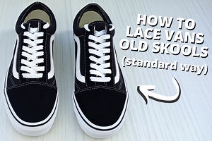 How To Lace Vans Old Skools (Standard Way) - Wearably Weird