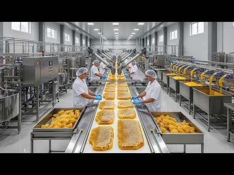 Inside a Modern Honey Processing Plant: From Raw Honeycombs to Pure Filtered Honey (Full Process)