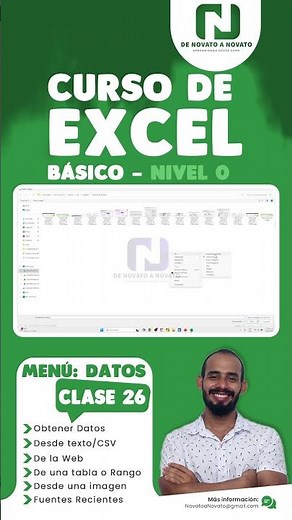 Clase 26: Menú Datos (Obtener y Transformar Datos) #Excel