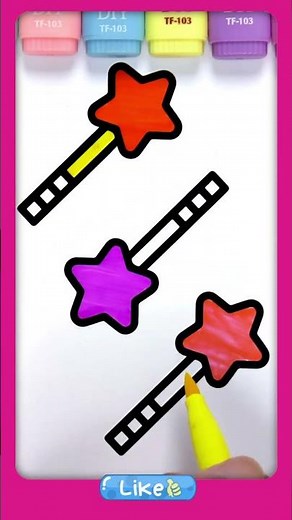 Magic Wand Coloring Page ✨ Learn Colors for Kids
