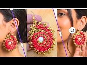 How to crochet beaded earrings tutorial for beginners# diy#earrings#how