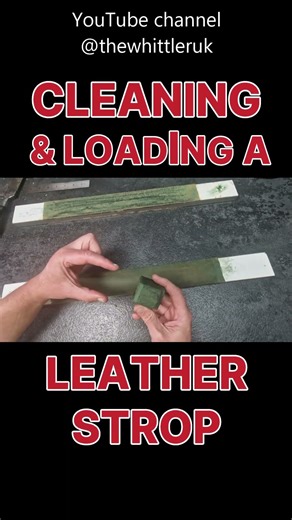 How to clean and load a leather strop #diy #woodworking #wood #strop #thankyou #thewhittleruk