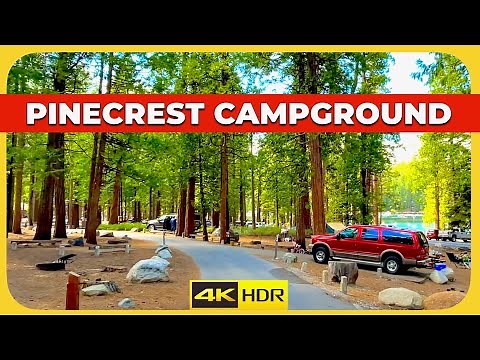 Pinecrest Lake Campground Drive Through, Trailer Camping in Loops A, B, C, D, E NEAR YOSEMITE! 😎