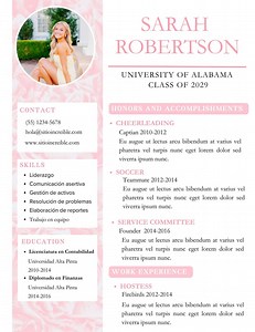 Cute Pink Sorority Rush Resume Template! Make Yourself Standout With These Templates! Customizable, Cute, and Instantly Downloadable! - Etsy