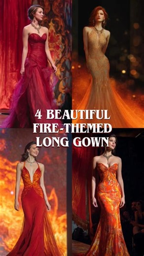 Fashion inspiration: long gown fire-themed #pageant #fashion #dress #catwalk #fashionshow