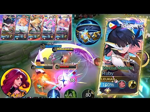 5 MAN ASPIRANT SKIN FT. TOP GLOBAL LESLEY!!😱BEST RUBY BUILD AND ROTATION 2024