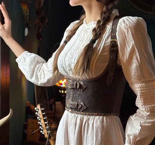 Samovila - Handcrafted Leather Underbust Corset S/M - Etsy