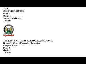 KCSE 2020 COMPUTER PP3 PREPARATIONS(FEDHA YOUTH GROUP SYSTEM)