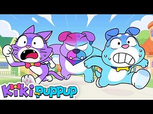 Catch My Color! RUN AWAY! 🎨🐾 | Color Song, Baby Cat +more | Kikipuppup Nursery Rhymes