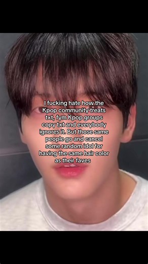Like copying a whole song or photoshoot is just inspo but an idol have the same fuckin armpit hair color as your fav is copying right?😭🫩#txt#tomorrow_x_together #kpopfyp #TXT #moa