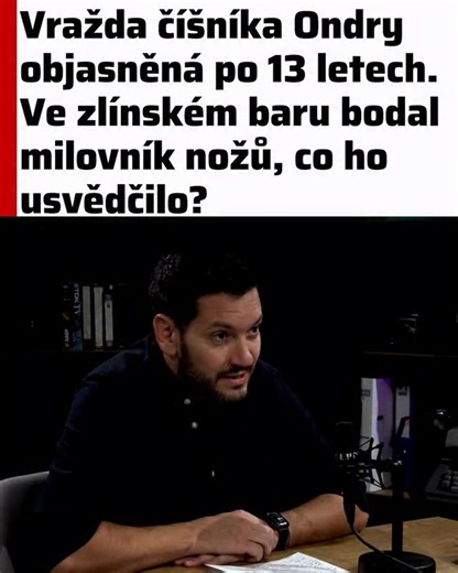 CNN Prima NEWS on Instagram: "Je to jedna z nejvýraznějších kauz, které se podařilo objasnit specializovanému policejnímu týmu Tempus. Po třinácti letech kriminalisté rozpletli vraždu teprve osmnáctiletého číšníka Ondřeje H., mladého muže, který měl život před sebou a z baru, kde nakonec zemřel, chtěl odejít. Případu se věnuje další díl videopodcastu HLASY ZLOČINU, který najdete již teď na YouTube i v podcastových aplikacích.‼️🎧"