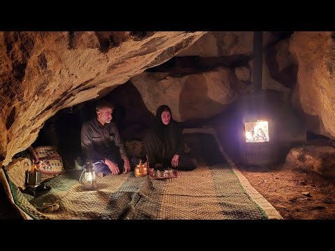 Cave reconstruction and real life in a cave | Survival in nature and building a shelter