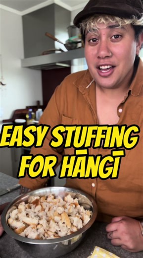 Simple stuffing recipe for a delicious hāngī