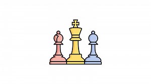 Download Animated Chess Strategy icon in Colored Outline Style, transparent background for free