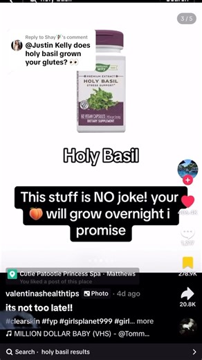 Does holy basil grow your glutes overnight? 🍑 | Justin Kelly
