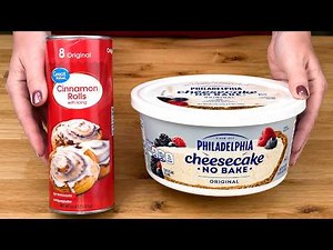 2 Ingredient Cinnamon Roll Cheesecake That Tastes Homemade!
