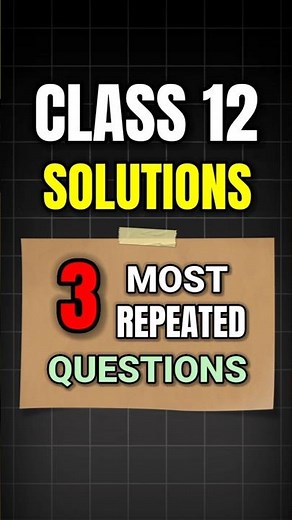 Class 12 Chemistry PYQs and Most Expected Questions | class 12 chemistry chapter 1#shorts