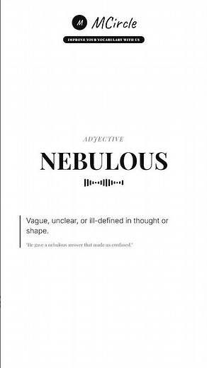 Learn English: What is Nebulous? | Vocabulary Shorts