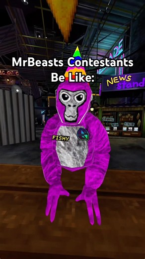 MrBeasts Contestants Be Like: #gorillatag #gtag #vr #shorts