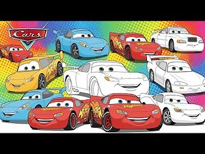 How to Draw and Color CARS (PIXAR) / Easy Drawing for Kids - Step by Step