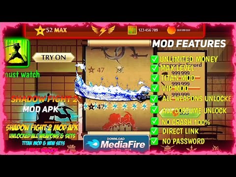 Shadow Fight 2 Mod Apk 2.34.6 Latest Version 2025 - Unlimited Money, Max Level 52 Vip Mod Hack apk