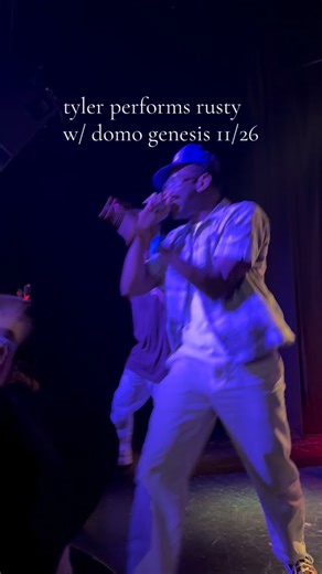 Tyler, The Creator Updates on Instagram: "Domo Genesis brought out Tyler to perform ‘Rusty’ last night at his show in Los Angeles. 🎥: futurafreeee on TikTok"
