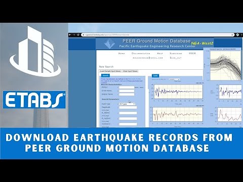CSI ETABS - 20 - Download Earthquake records from PEER Ground Motion Database (ngawest2 berkeley)