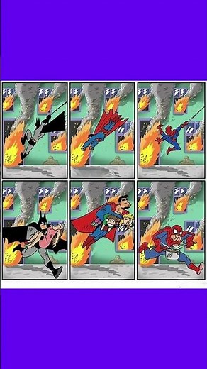 World on Fire…Batman & Superman Save People BUT Flash Saves?! 🤯😂 #shorts #viral #trending #funny