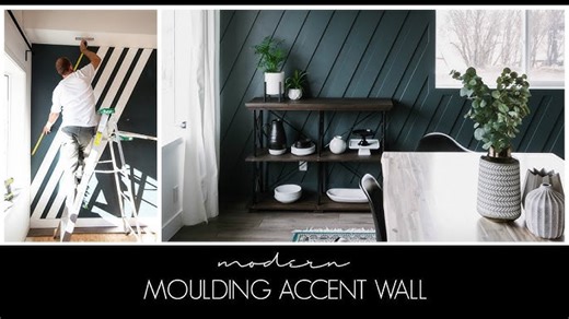 A Modern DIY Moulding Accent Wall - How to Install a Moulding Feature Wall