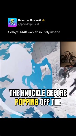 Colby's 1440 was absolutely insane