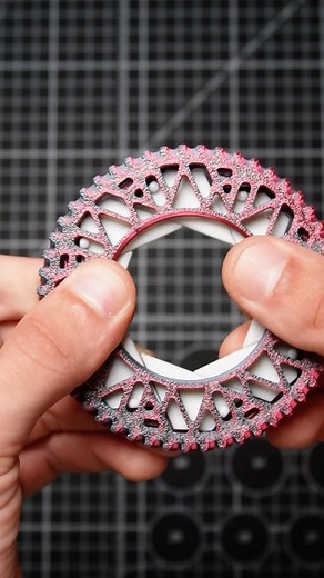 Carter Grabowski on Instagram: "Mechanical iris 👁️ STL: https://makerworld.com/models/558072 @3dhojor_official filament! #3dprinted #3dprinter #mechanicaldesign #maker #iris"