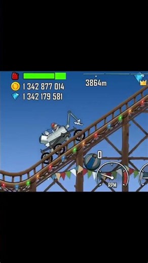 Hill Climb Racing Crazy Roller Coaster Ride Gameplay
