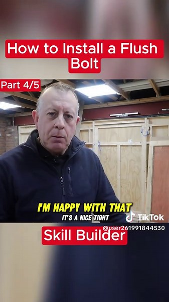 Part 4. How to Install a Flush Bolt #elonmusk #onyxstorm #fourthwing #skillbuilder #diy #diyhacks #plumbinghacks #foryour #vairal #trump #donaldtrump #щп #squidgamenetflix