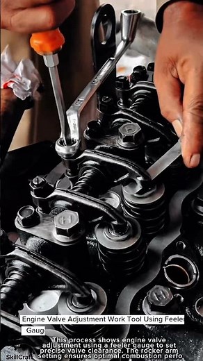 Engine Valve Adjustment Work Tool Using Feeler Gauge #worktool