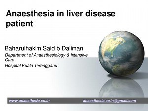 Anaesthesia in liver disease patient - SlideServe
