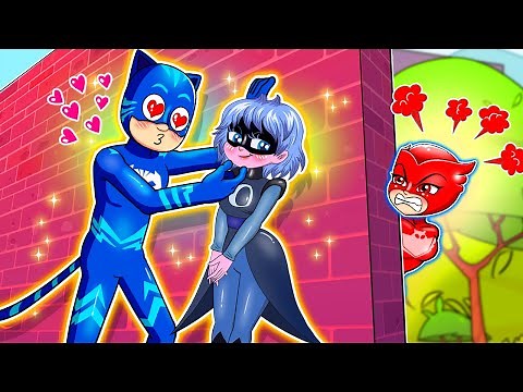 Catboy X Luna Girl Kissed - Luna Girl, He is My Boyfriend !? - Catboy's Life Story - PJ MASKS 2D